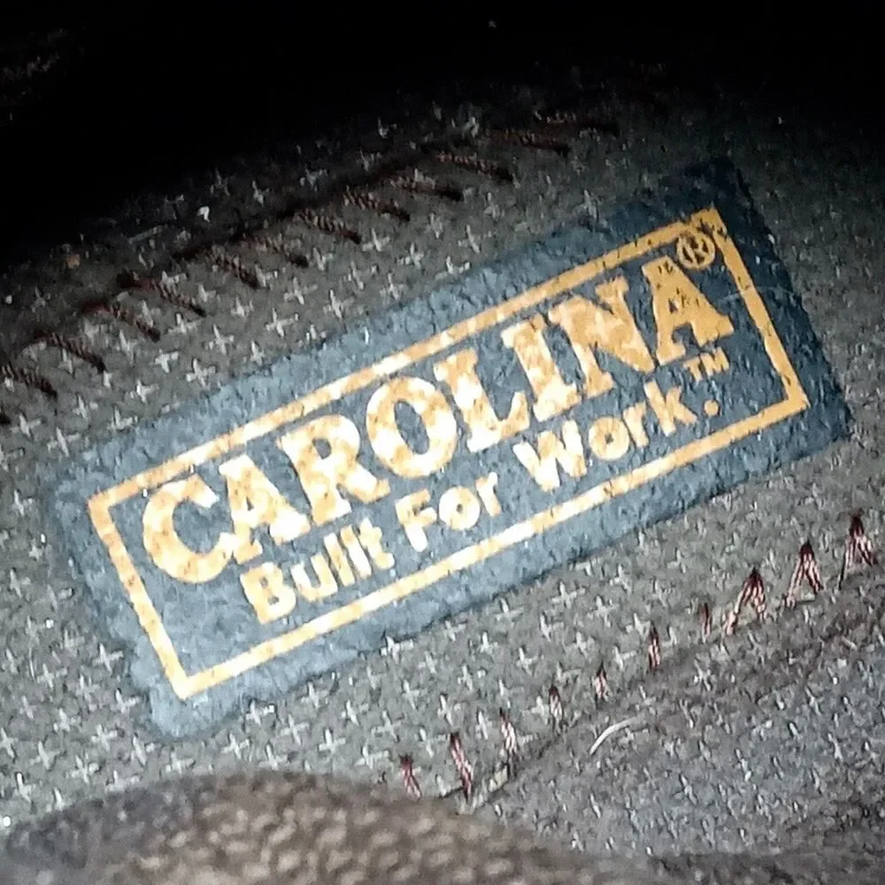 Carolina Brown Leather Work Boots Mens 12D Safety Toe EH Waterproof - Picture 12 of 12